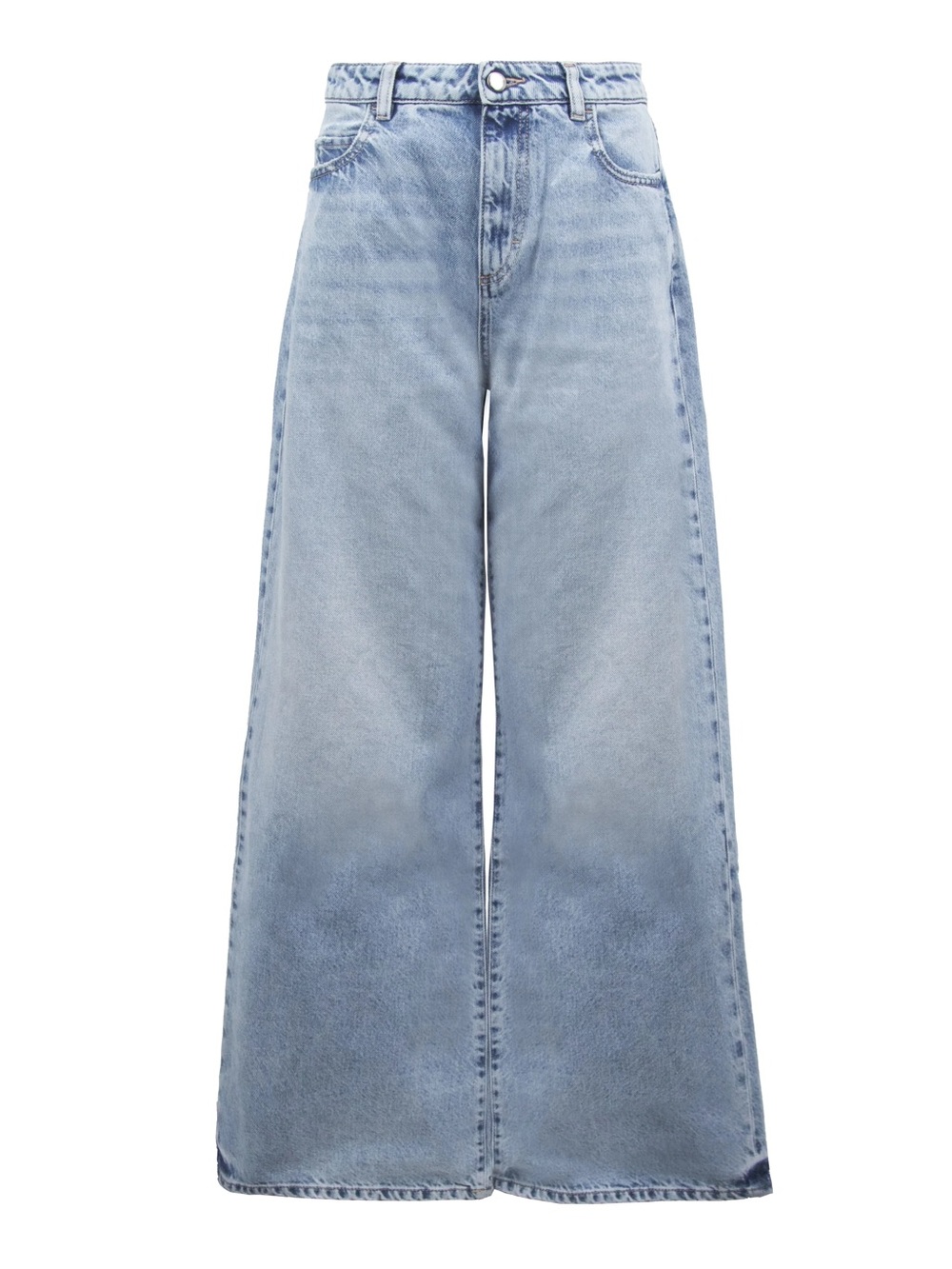 Faherty Wide Leg High Rise Organic Cotton Jeans Light Wash W25